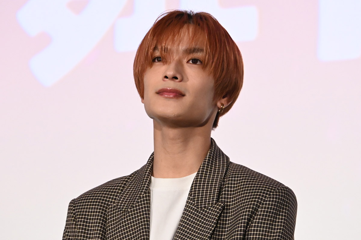 初日舞台あいさつに登壇した髙橋恭平【写真:ENCOUNT編集部】