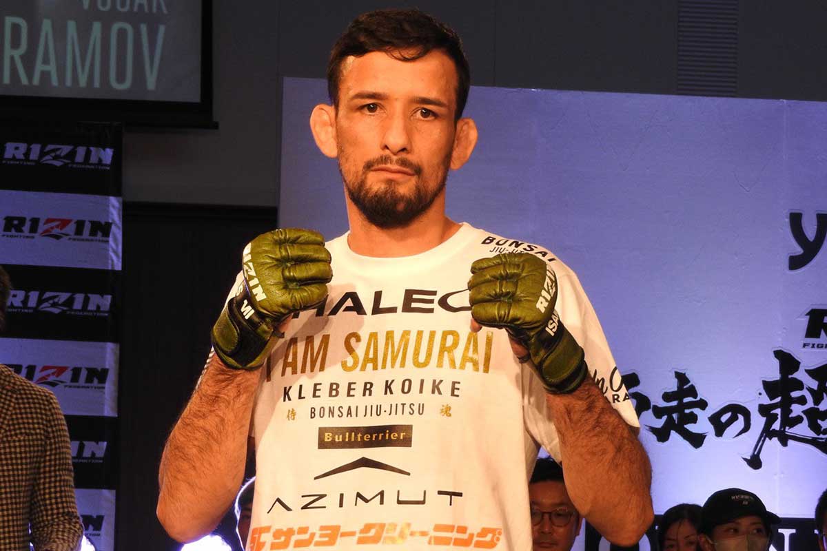 公開練習に登場したクレベル・コイケ【写真:ENCOUNT編集部】