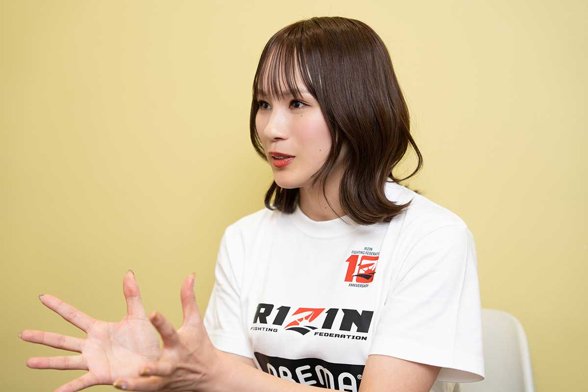 RIZINガールから広報職に転身した【写真:増田美咲】
