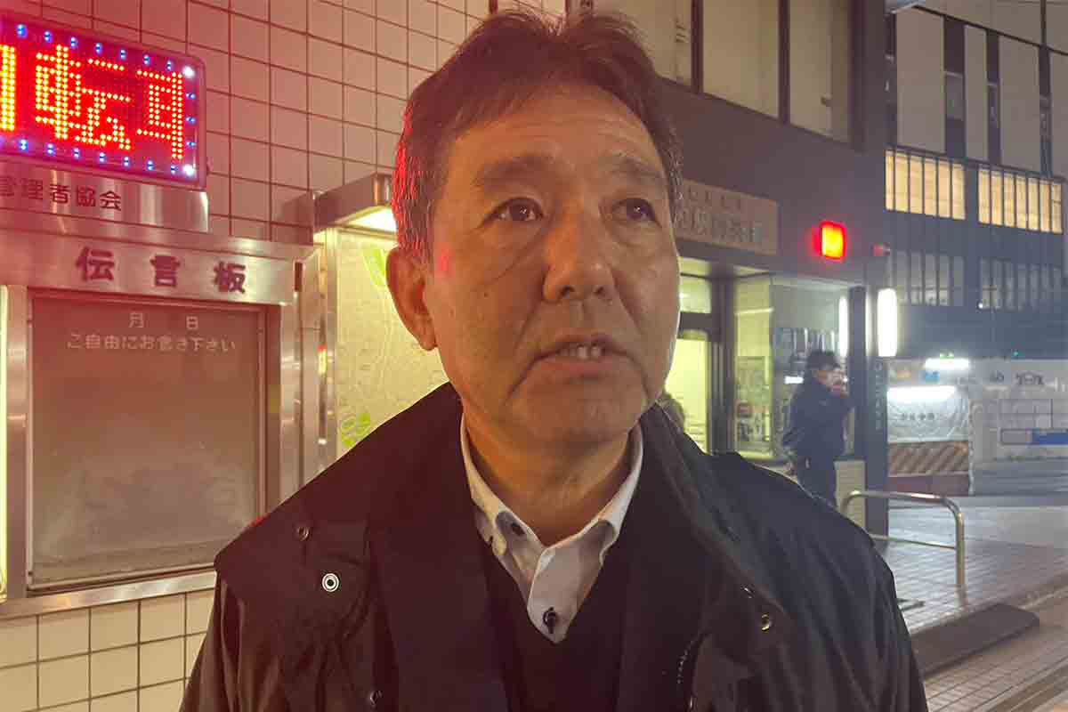 傍聴後、取材に応じたホンダカーズ野崎の松本店長【写真：ENCOUNT編集部】