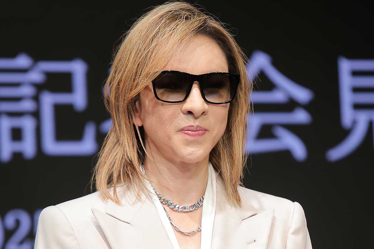 会見に登壇したX JAPANのYOSHIKI【写真：ENCOUNT編集部】