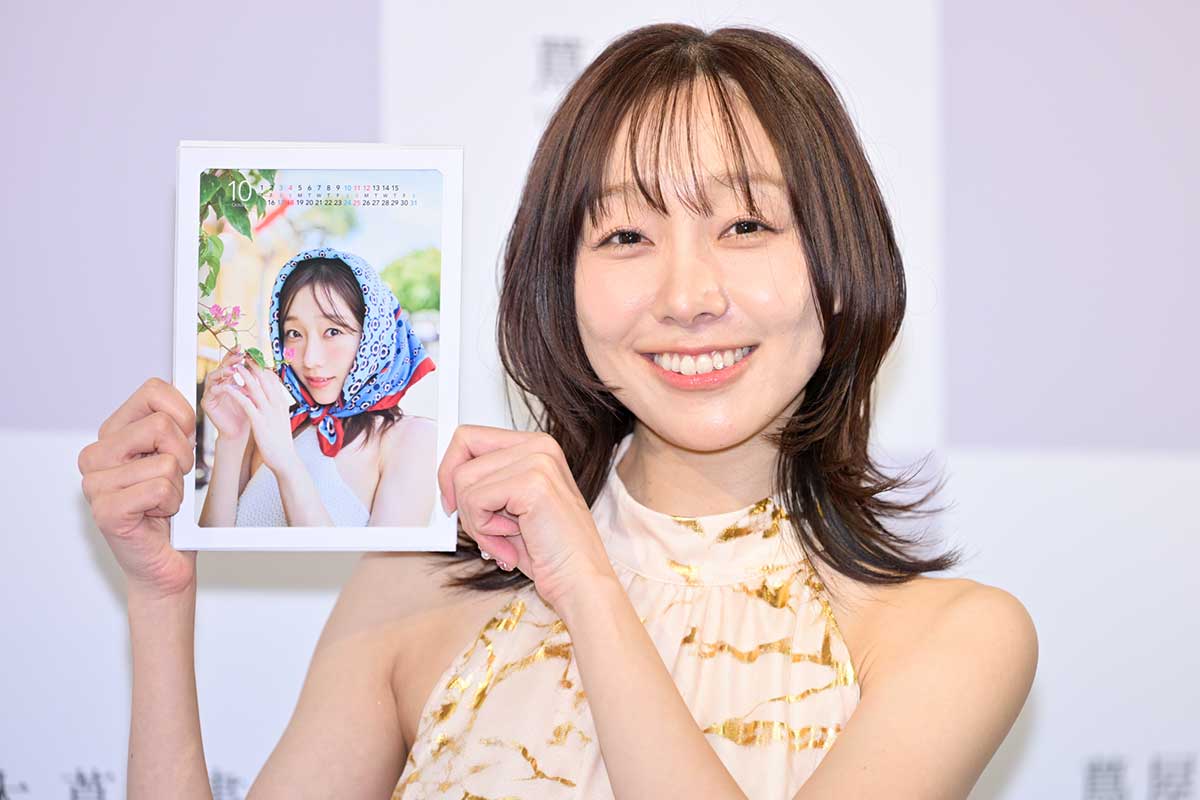 会見に出席した須田亜香里【写真：ENCOUNT編集部】