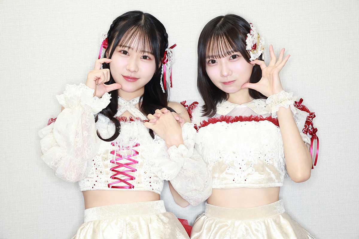 Peel the Appleの春海りお（右）と広島世那（左）【写真：山口比佐夫】