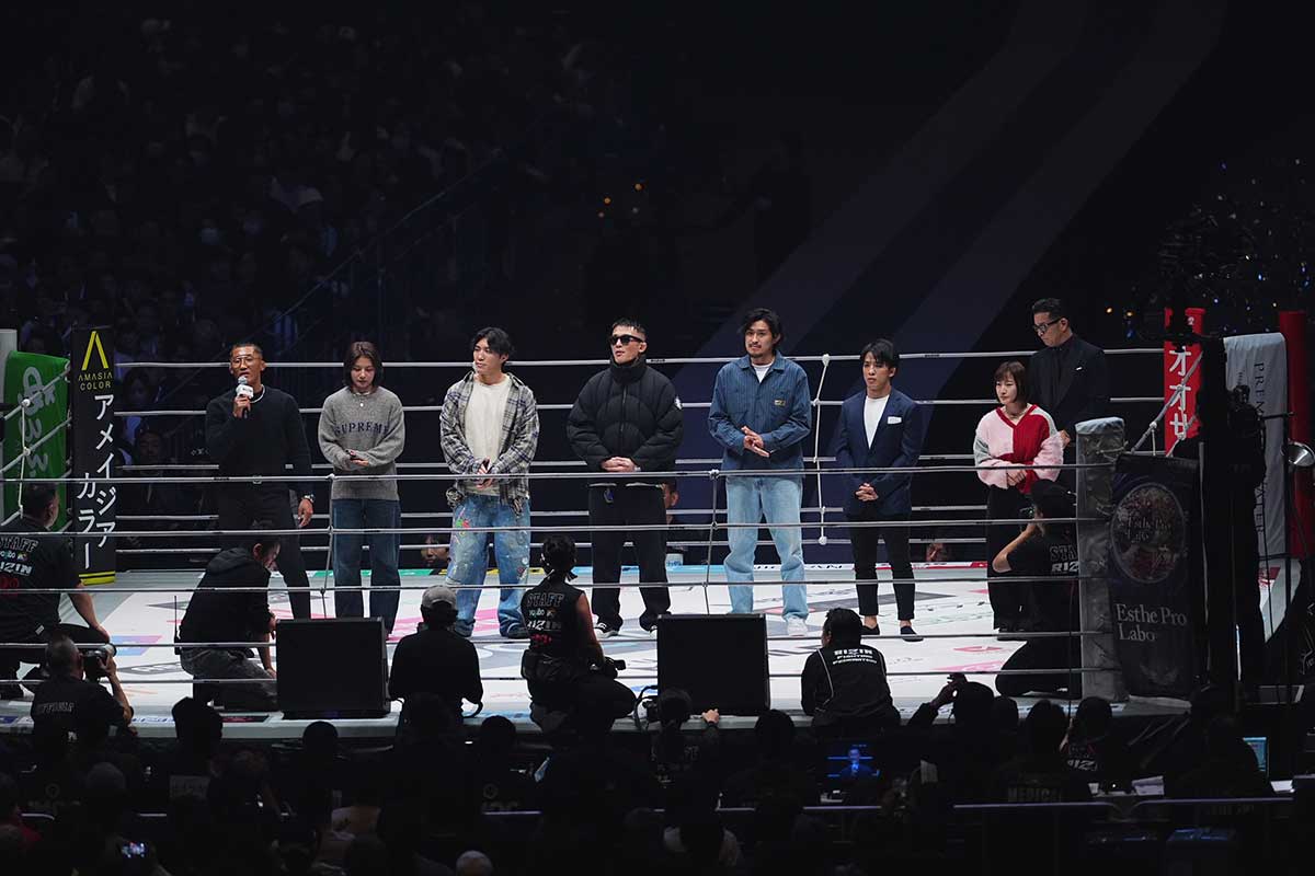 「RIZIN.52」に出場するファイターたちが登場【写真：小林靖】