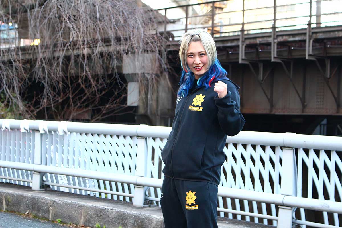 今後の抱負を語った越野SYOKO.【写真:橋場了吾】