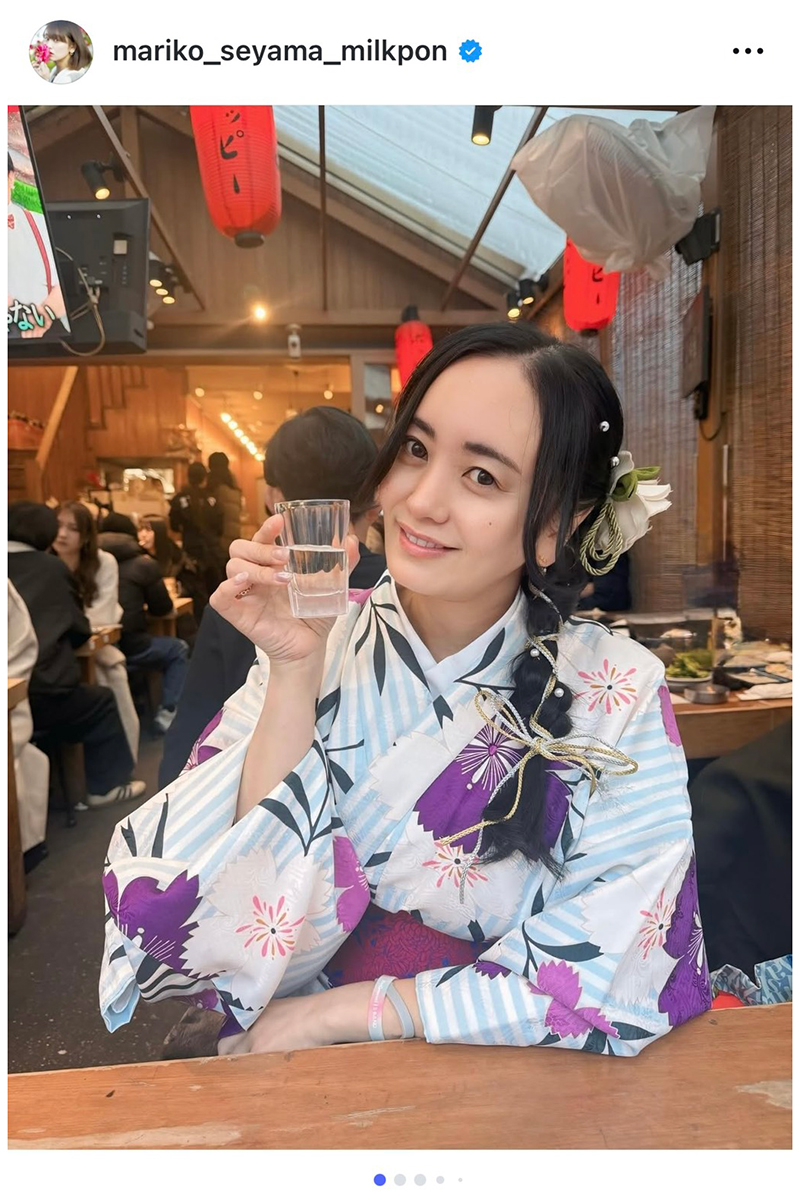 脊山麻理子の実際の投稿【写真：インスタグラム（＠mariko_seyama_milkpon）より】