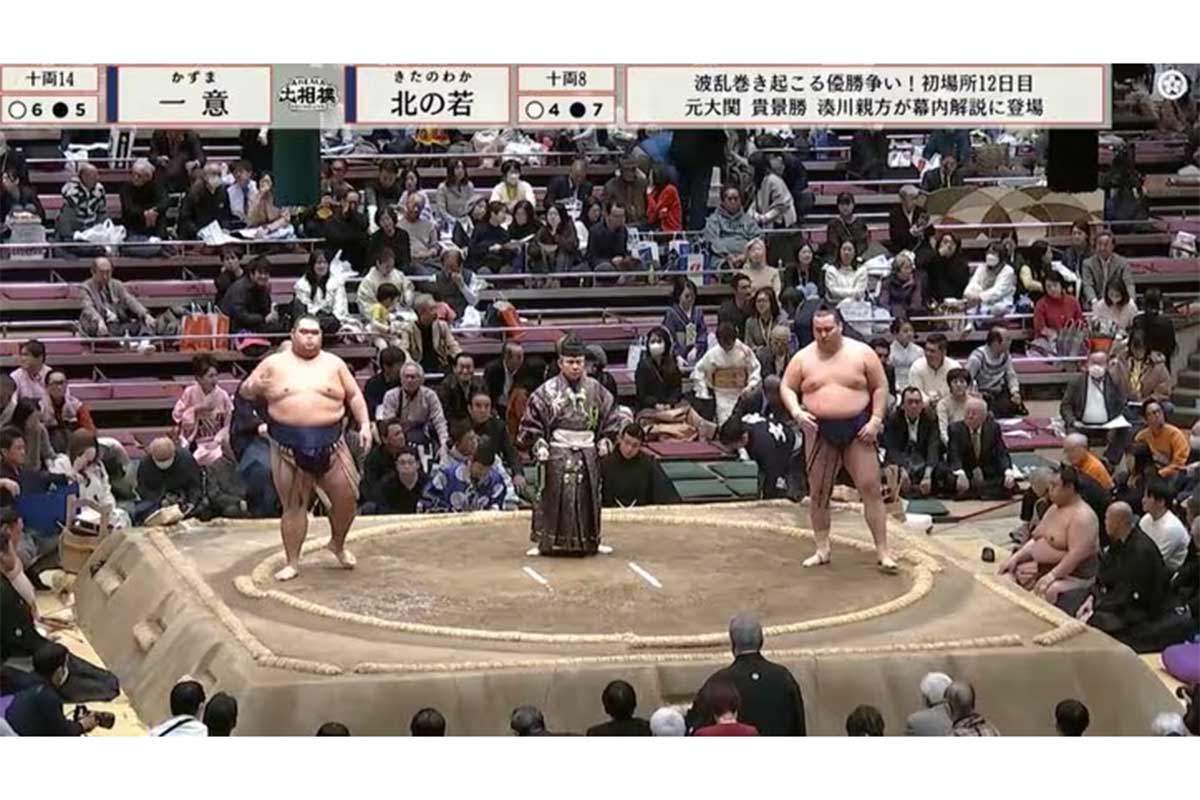 大相撲初場所、2階席に帽子×マスクの有名人　カメラに抜かれ本人も仰天「なんで満員の中から見つけれるねん！」