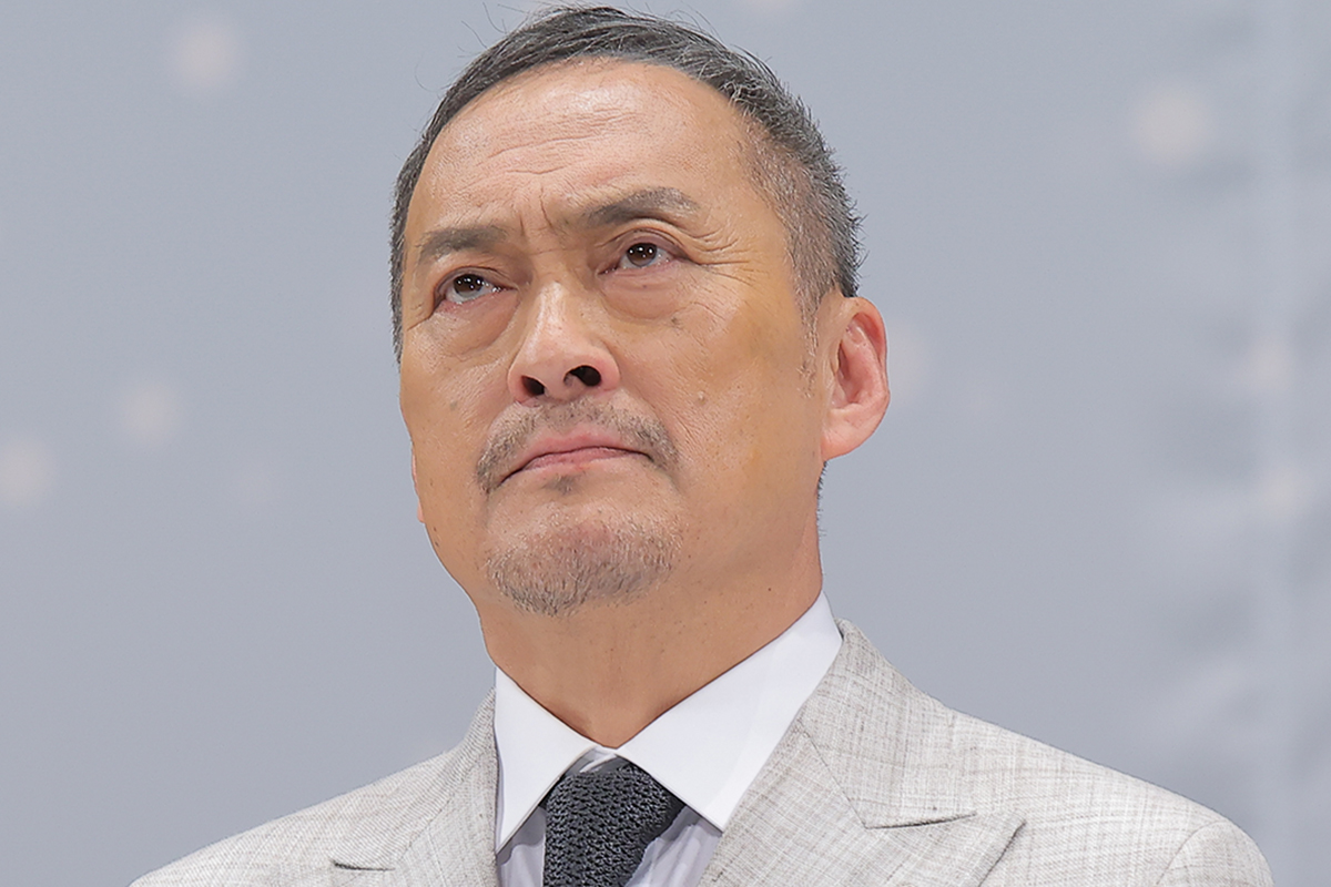 舞台あいさつに登壇した渡辺謙【写真：ENCOUNT編集部】