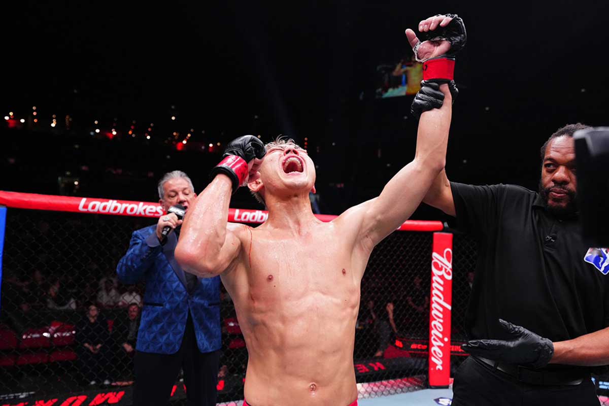 KO勝利を飾った中村京一郎【写真:X(@ufc)より】
