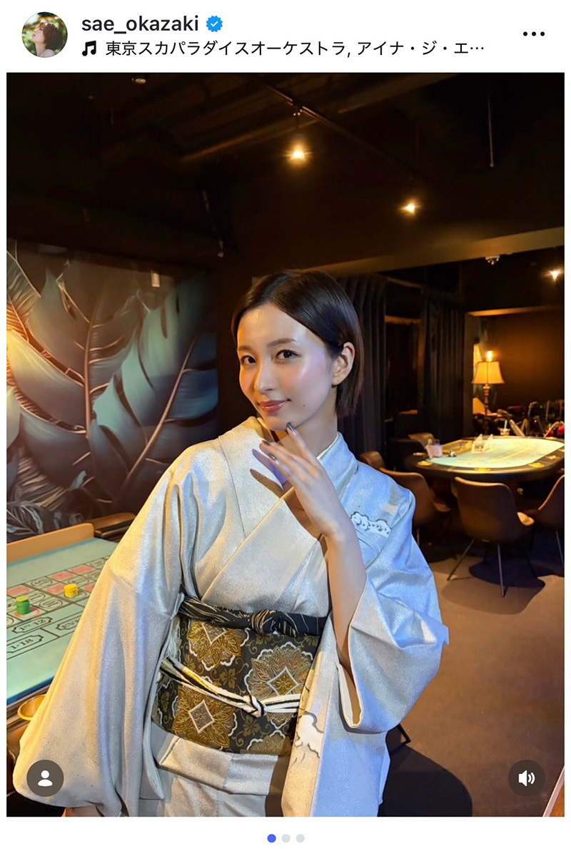 岡崎紗絵の実際の投稿【写真：インスタグラム（＠sae_okazaki）より】