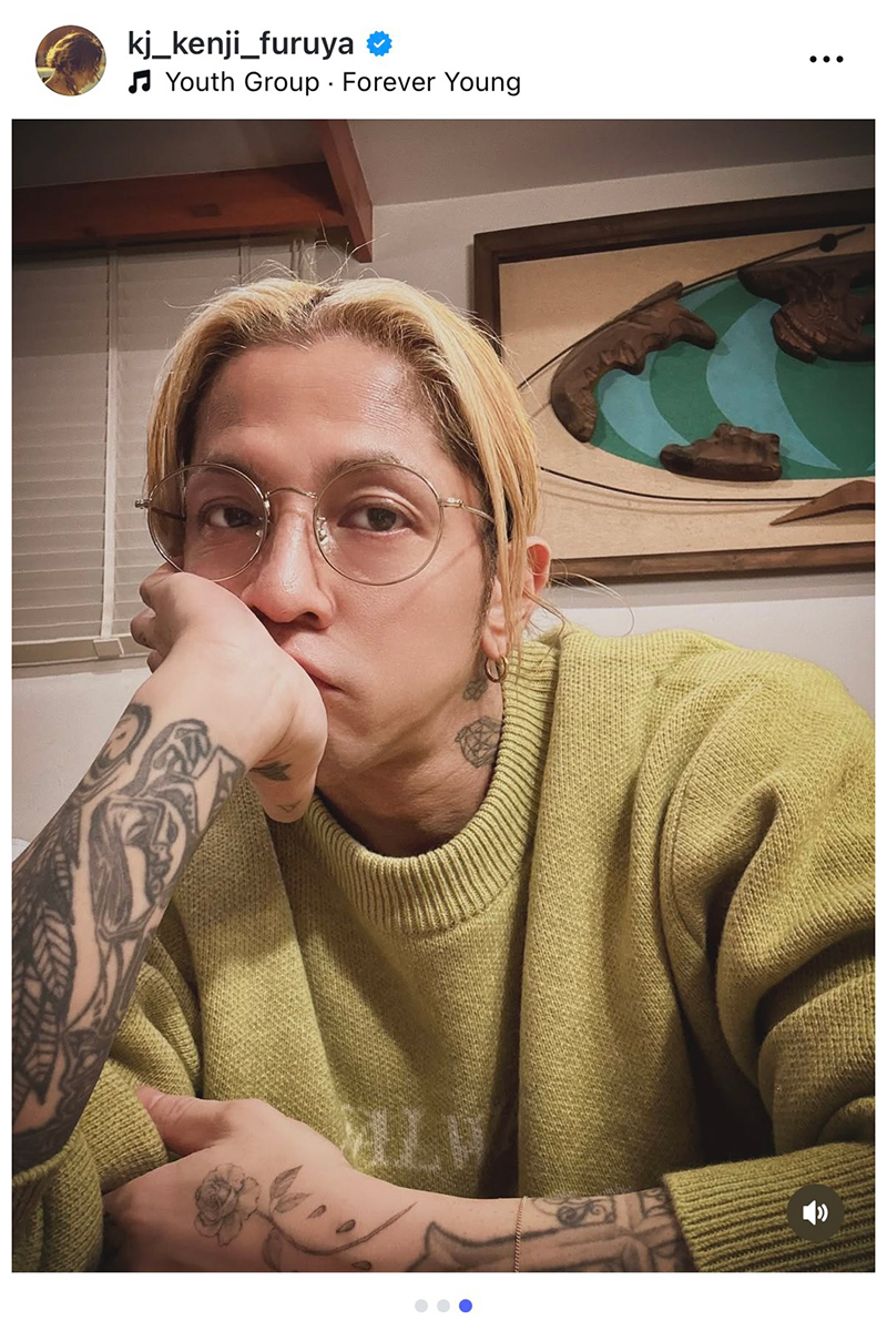 Dragon Ash・降谷建志の実際の投稿【写真：インスタグラム（＠kj_kenji_furuya）より】