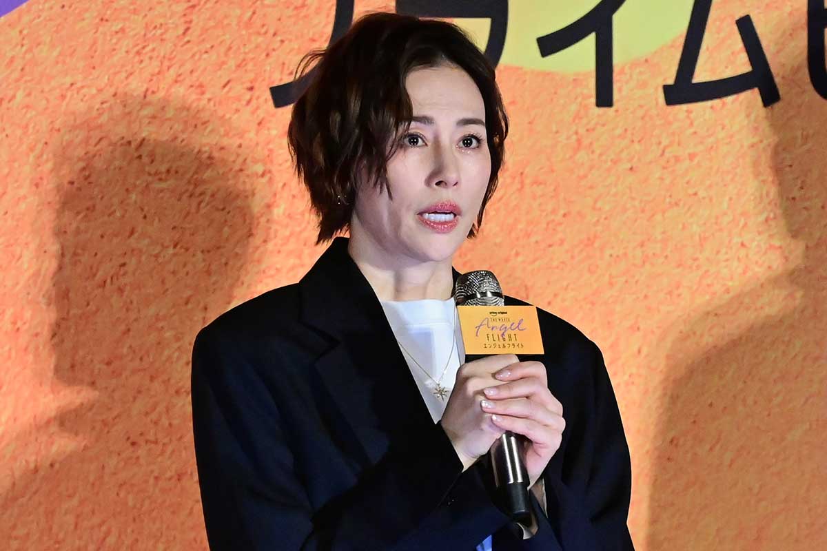 完成披露試写会に出席した米倉涼子【写真：ENCOUNT編集部】