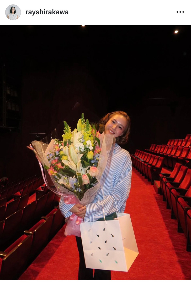 白河れいの実際の投稿【写真：インスタグラム（＠rayshirakawa）より】