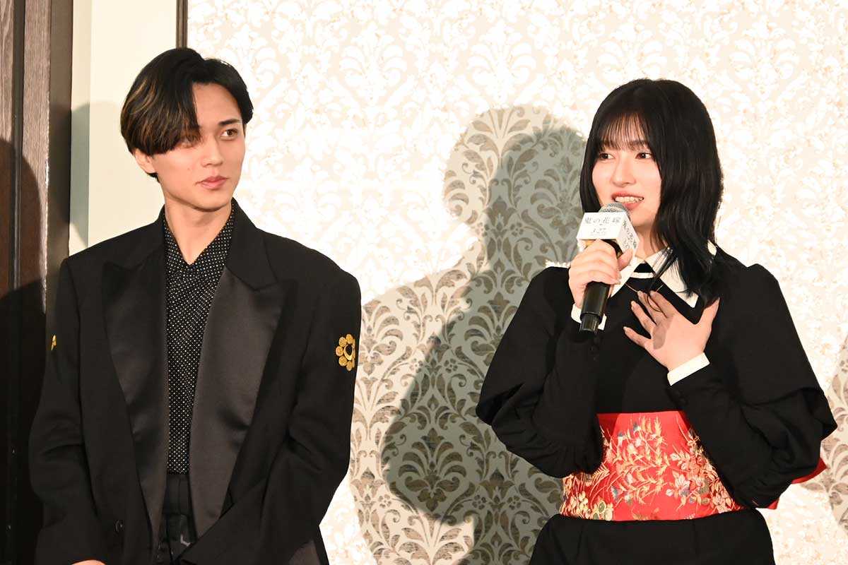 製作報告会に出席した永瀬廉（左）と吉川愛【写真：ENCOUNT編集部】