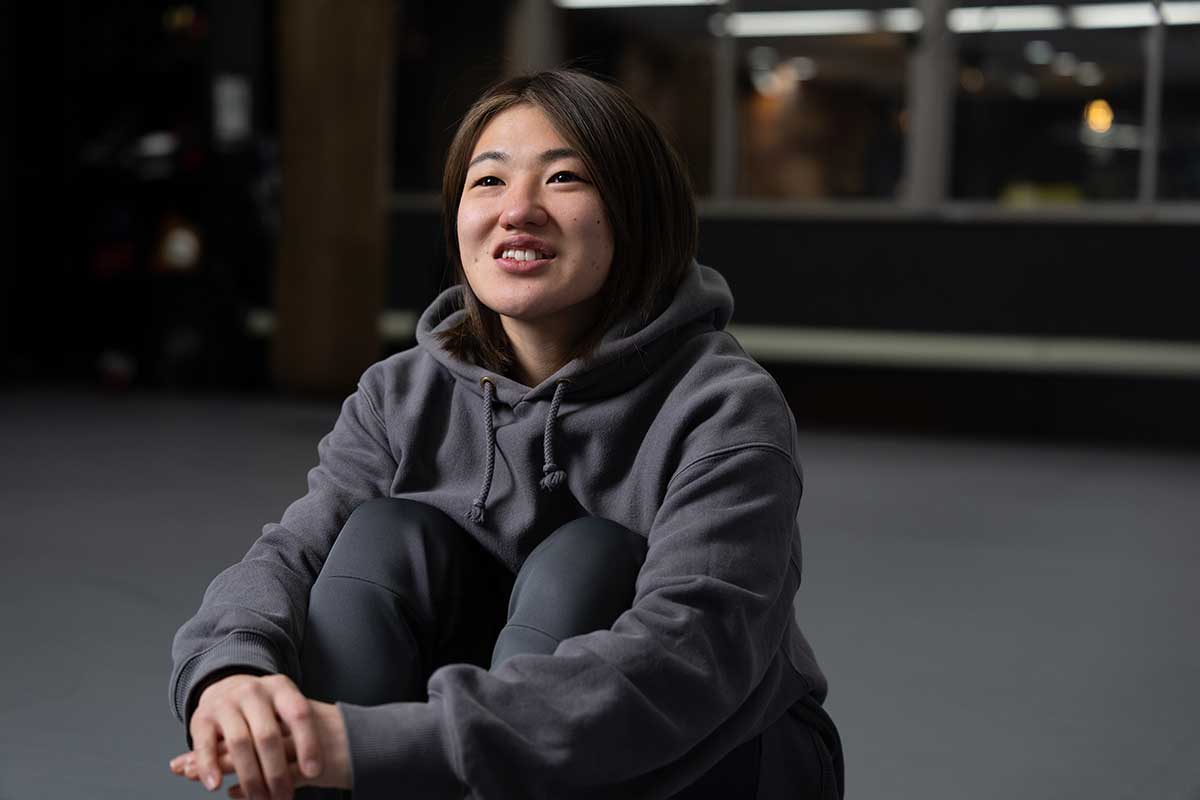 眠れない夜には「反省ノート」を読むという勤勉ぶりを明かした竹林エル【写真:増田美咲】