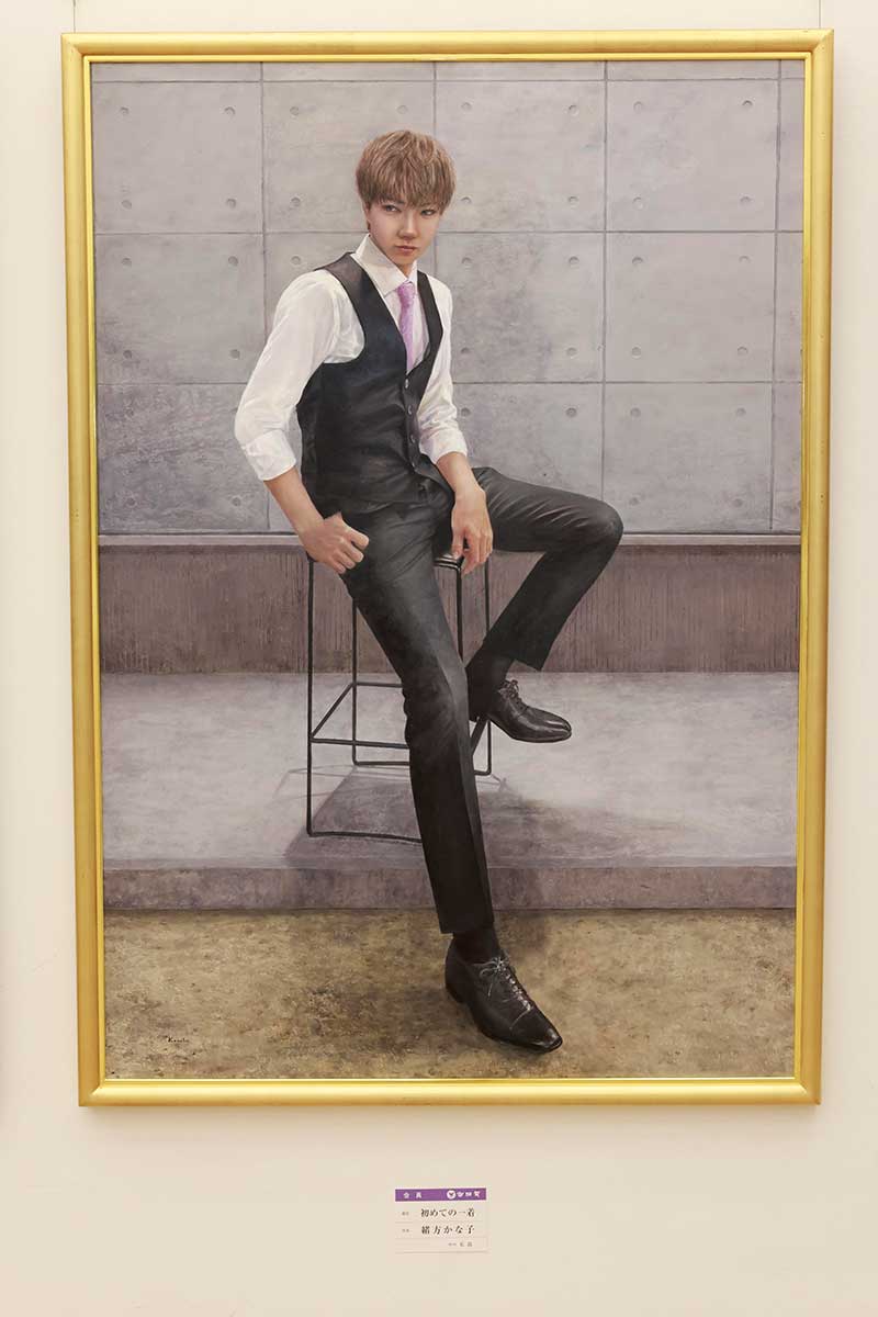 緒方かな子が描いた長男の肖像画【写真：本人提供】