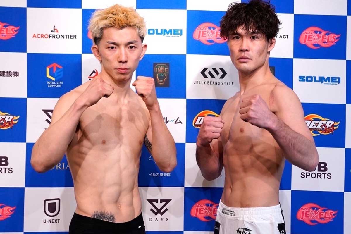 【DEEP】メインイベントの海飛と関鉄矢が計量クリア「明日はド突き合い」　出場選手24人全員がパス