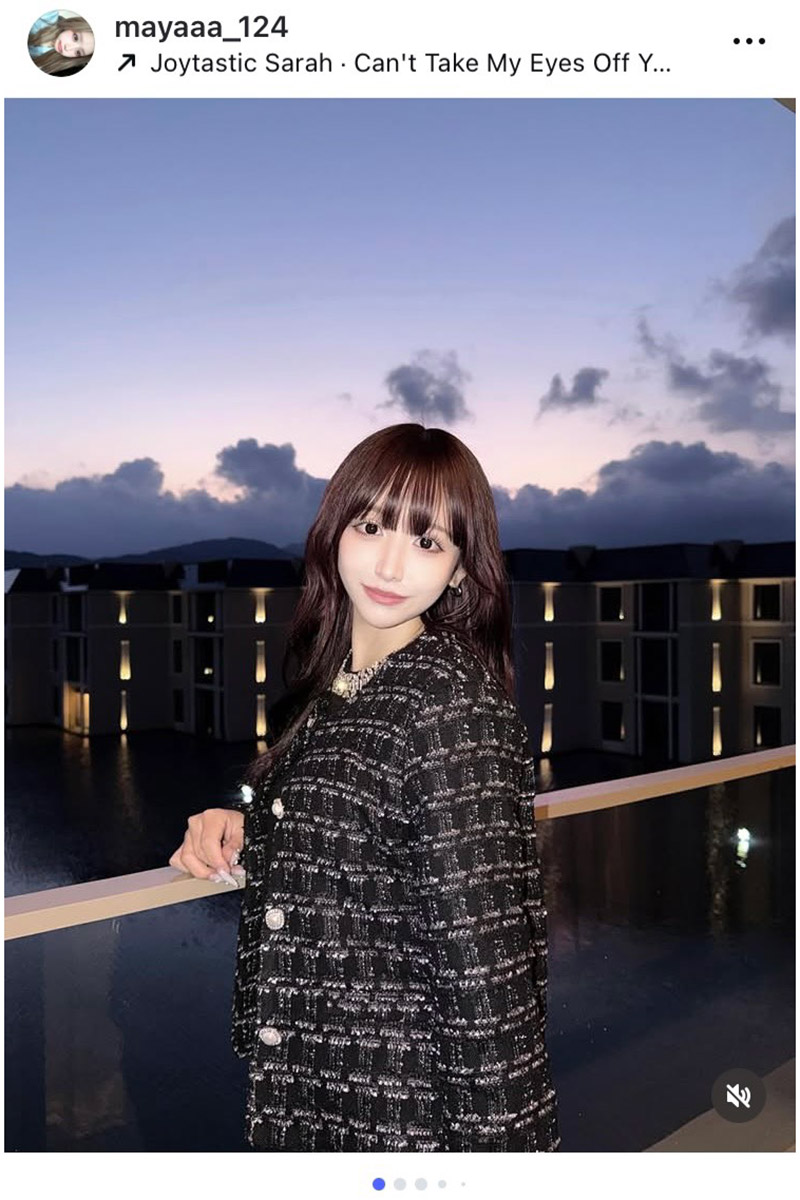 重川茉弥の実際の投稿【写真:インスタグラム(@mayaaa_124)より】