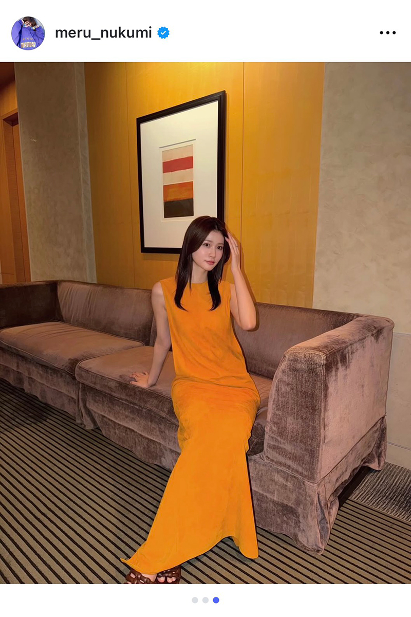生見愛瑠の実際の投稿【写真：インスタグラム（＠meru_nukumi）より】
