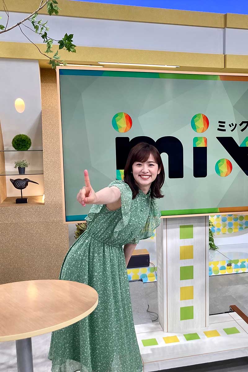 テレビ山口時代の原千晶アナ【写真：本人提供】