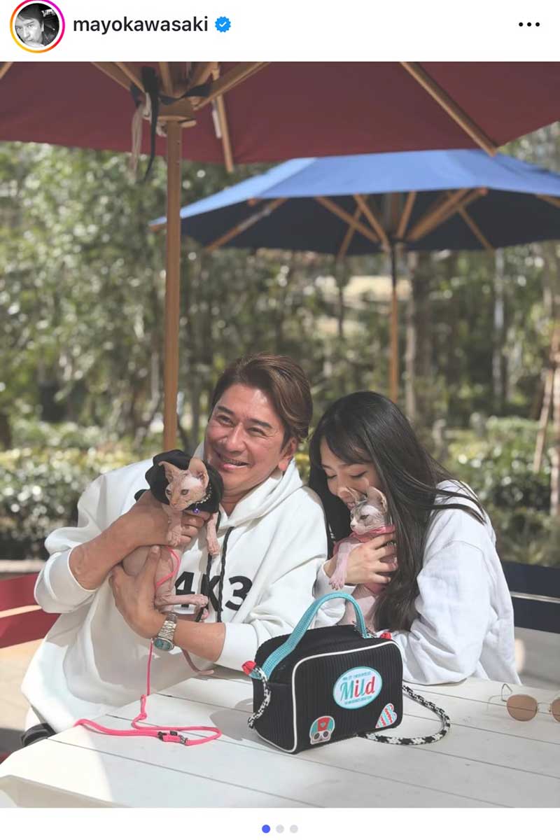 川﨑麻世の実際の投稿【写真：インスタグラム（@mayokawasaki）より】