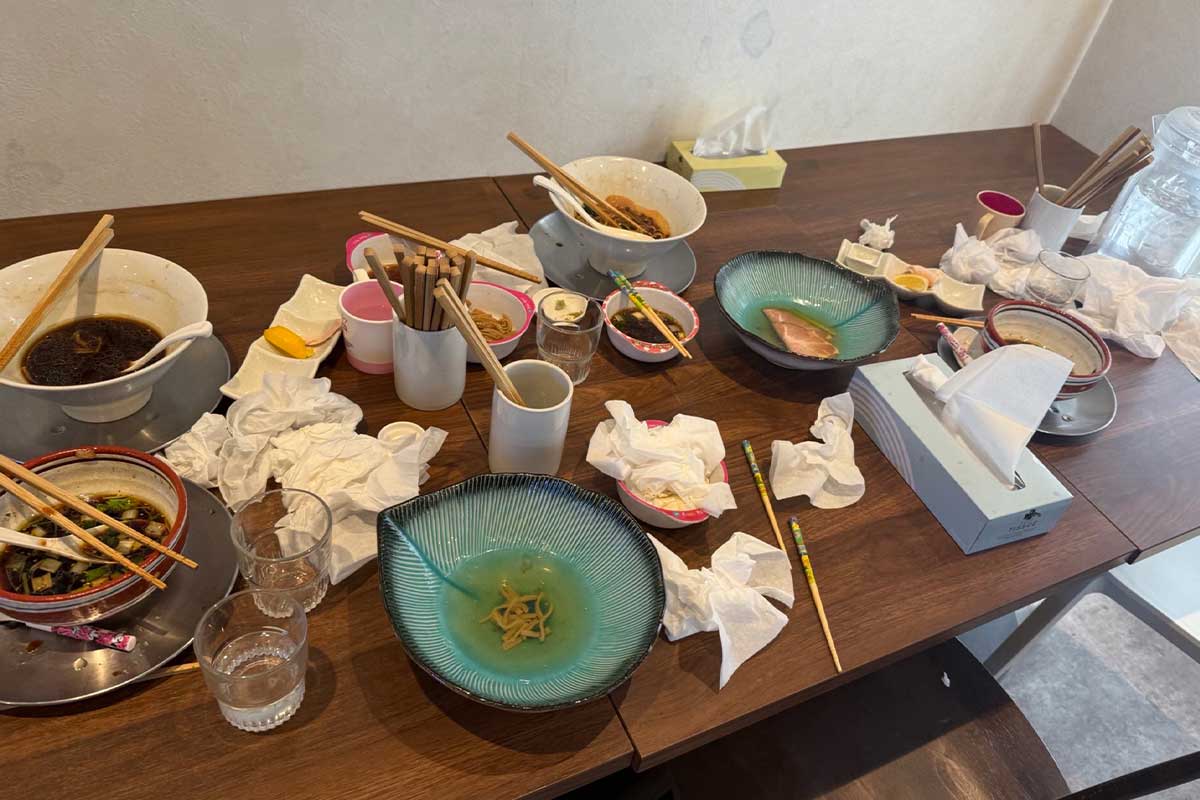 家族連れ客が帰ったら衝撃の光景【写真:本人提供】