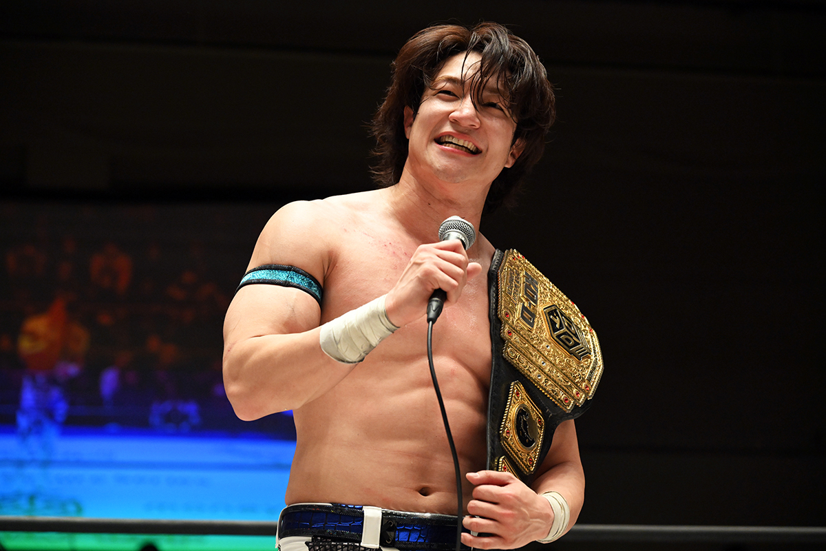KO-D無差別級王者の上野勇希【写真提供：DDTプロレスリング】