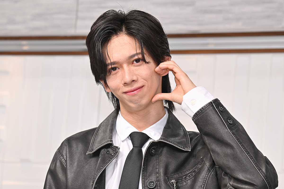 制作発表記者会見に出席した超特急・船津稜雅【写真:ENCOUNT編集部】