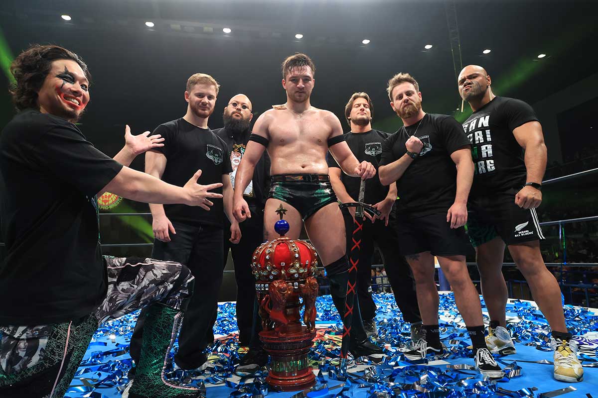 NJC2026を制したカラムとUNITED EMPIREの面々【写真提供：新日本プロレス】