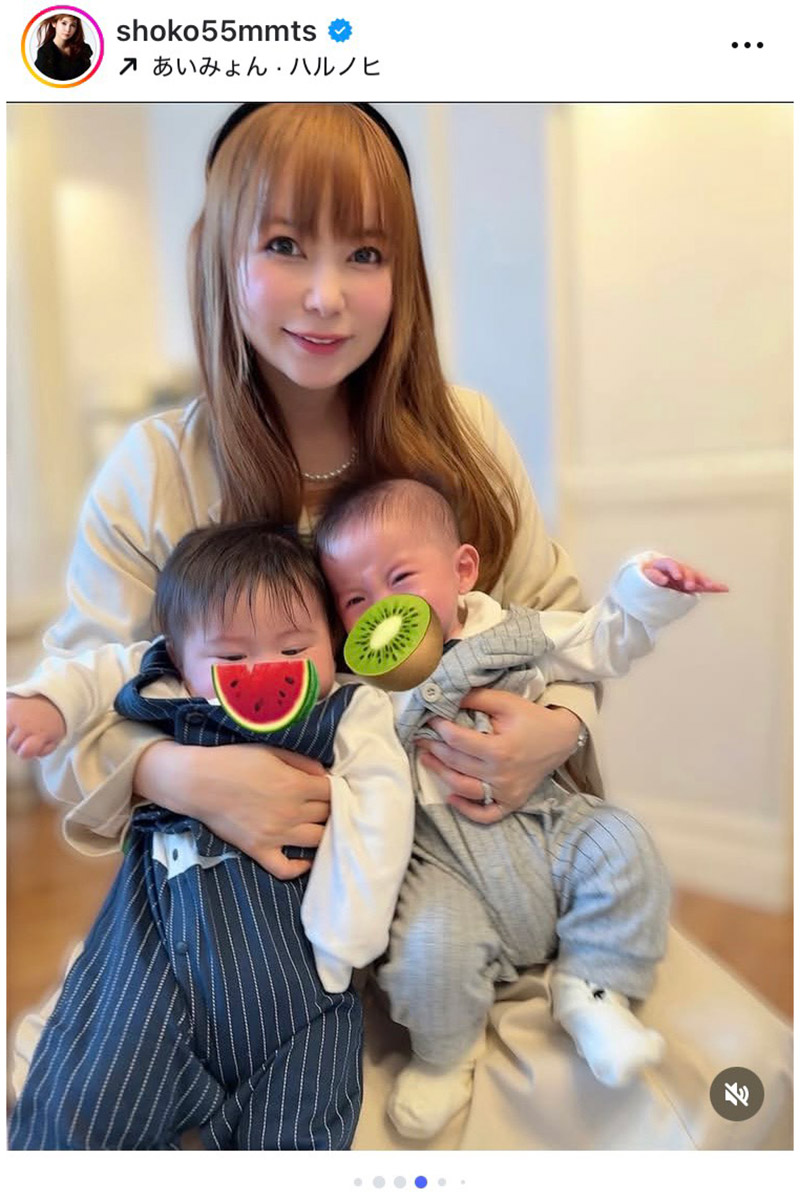 中川翔子と双子【写真：インスタグラム（＠shoko55mmts）より】