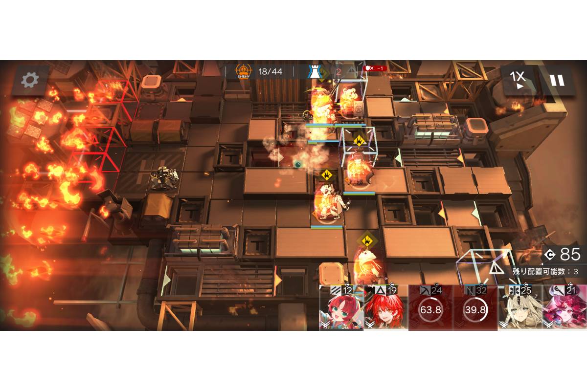 『アークナイツ』第8章 JT8-3のワンシーン【画像：(C) HYPERGRYPH (C) Yostar】