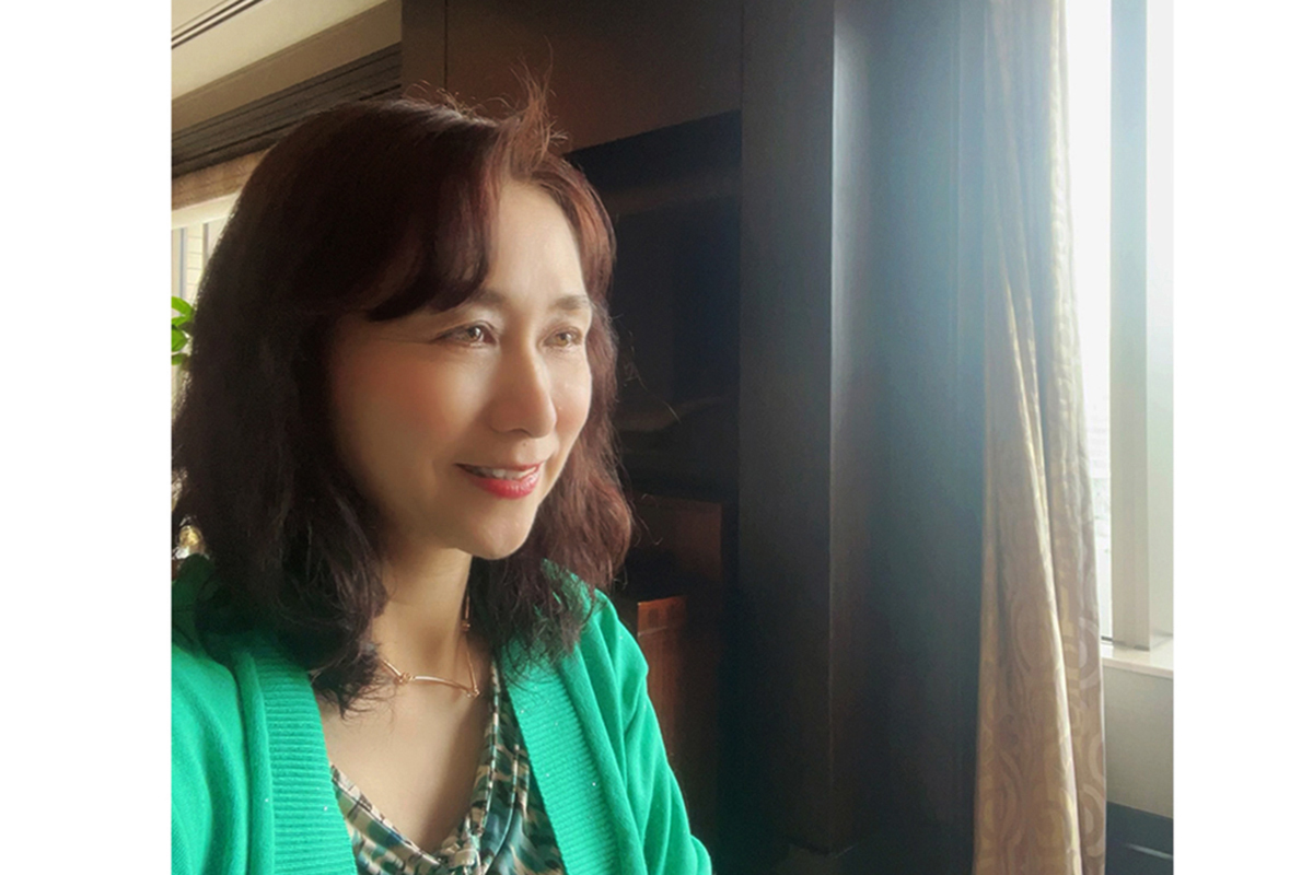 3児の母たかもりくみこさん【写真：ENCOUNT編集部】