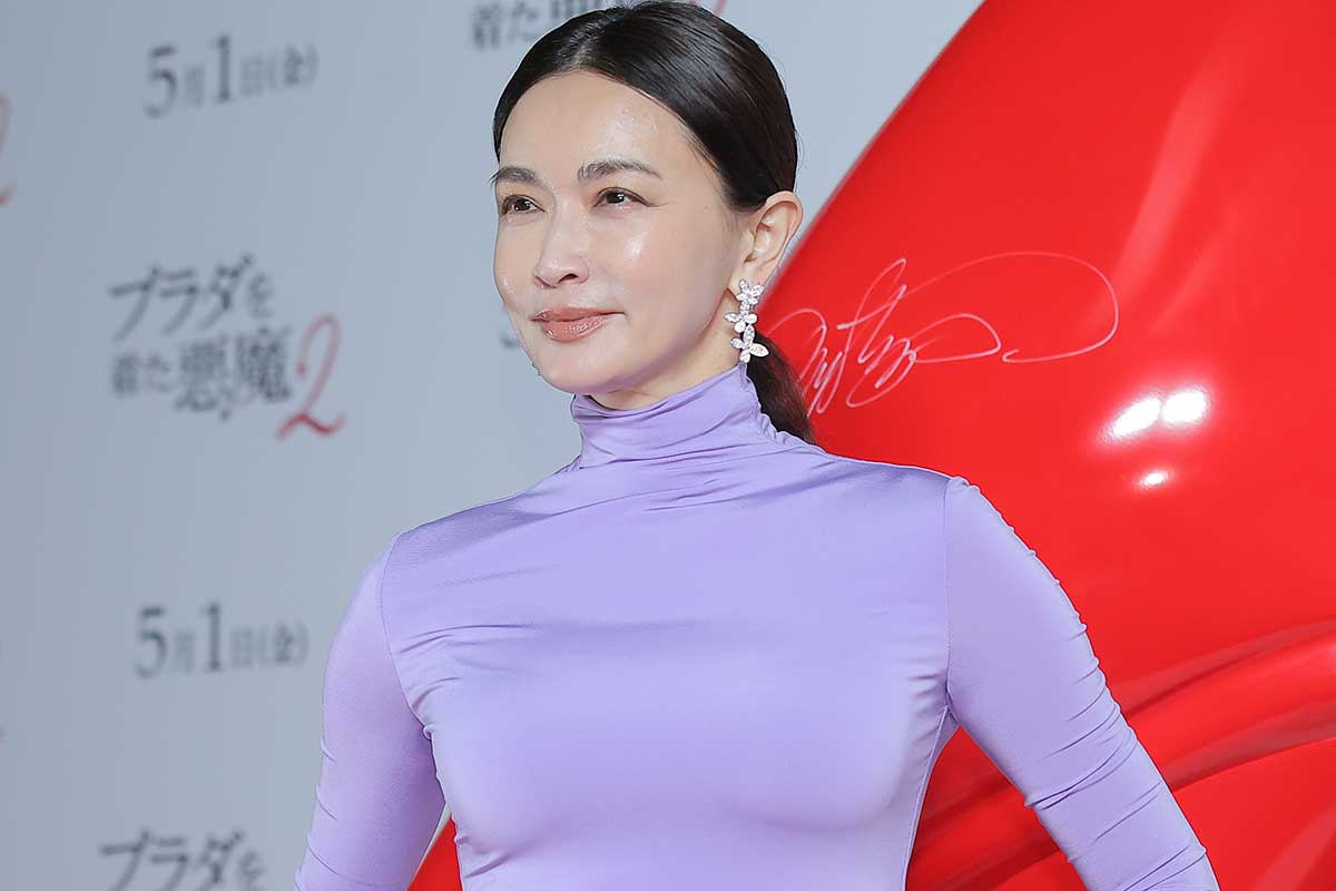 ジャパンプレミアに登壇した長谷川京子【写真：ENCOUNT編集部】