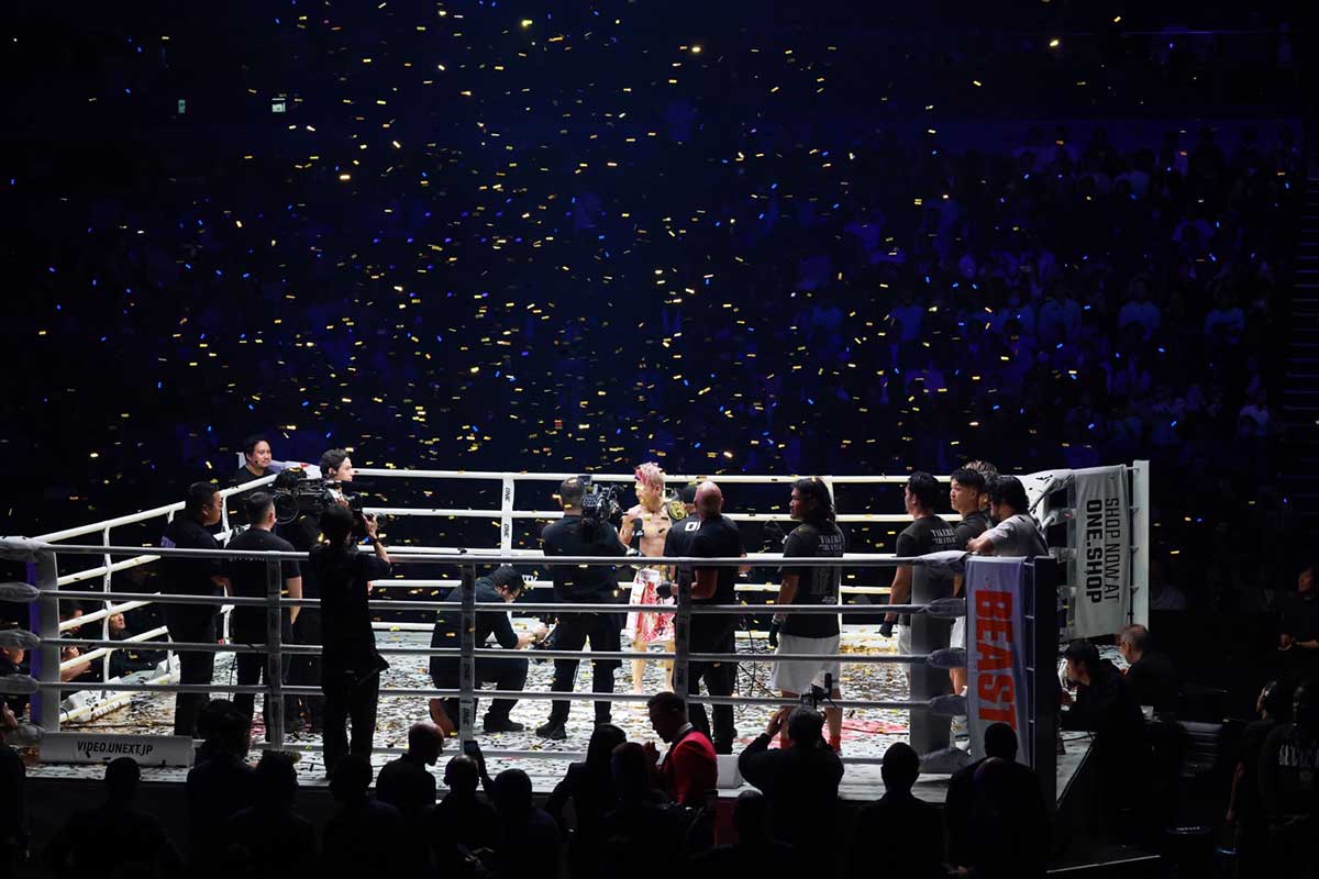 激闘後とは思えないほど静まり返った有明アリーナ【写真：山口比佐夫】