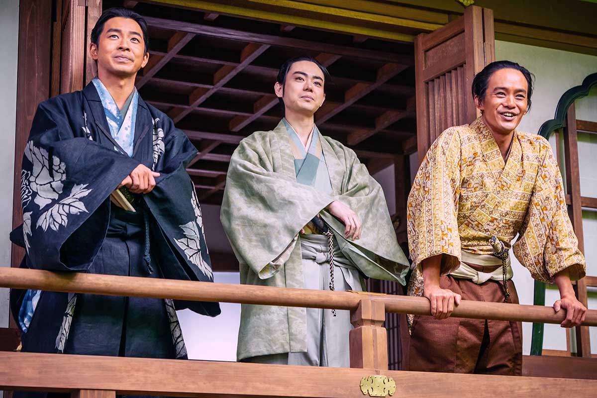 左から小一郎（仲野太賀）、半兵衛（菅田将暉）、秀吉（池松壮亮）【写真：(C)NHK】