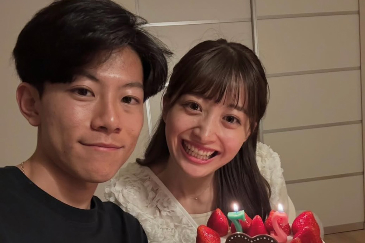 新婚アナ、ラブラブ夫婦ショットに「美男美女」　メ～テレ・尾形杏奈アナの誕生日投稿に祝福の声