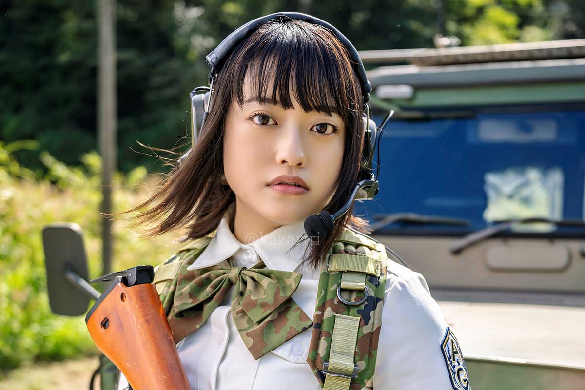 元自衛官タレント・かざり、脚見せコスも別ポイントにネット注目「姿勢が玄人」「本物やないですか」