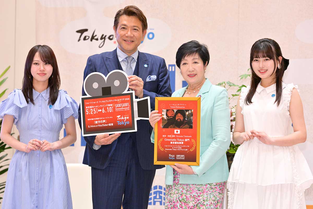 長浜広奈＆本望あやか、別所哲也と都知事表敬訪問　緊張で「いまお母さんに会いたい」