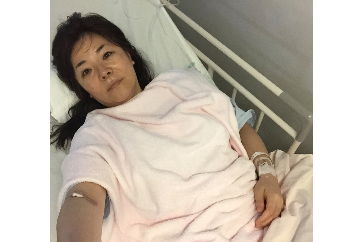 人工股関節置換手術のリハビリに励んだ当時の様子【写真:本人提供】