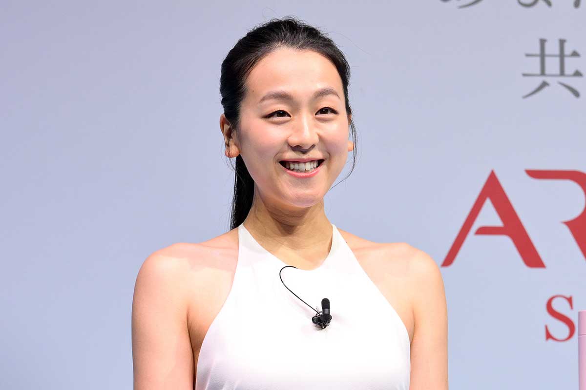 イベントに登壇した浅田真央【写真:ENCOUNT編集部】