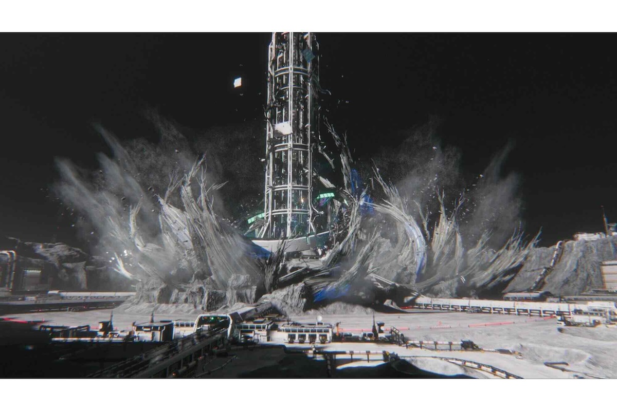 無機質ながら美しいステージが登場する【画像：(C)CAPCOM】