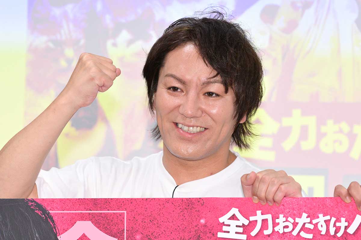 制作発表会に出席した狩野英孝【写真：ENCOUNT編集部】