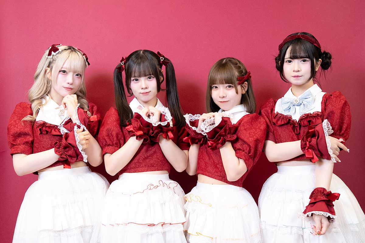 左から雪見ましろ、百瀬かのん、佐久間彩菜、苺ゆり【写真：増田美咲】