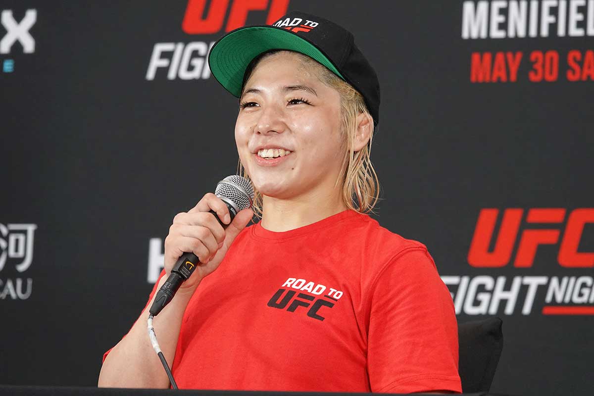 【RTU】公式計量で投げキスの万智、SNSフォロワー爆増　試合後会見でもアピール「目指せ100万人！」