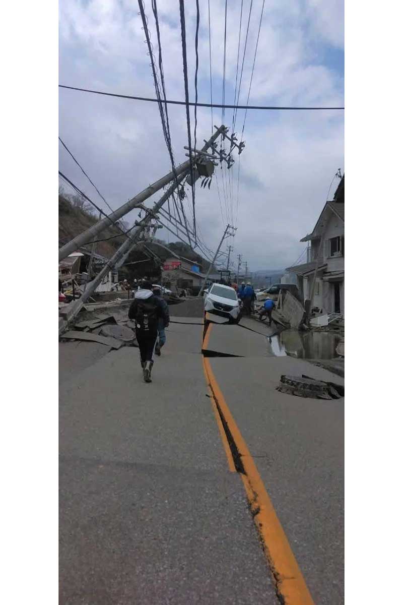 輪島市中心部へ向かう道路【写真:提供写真】