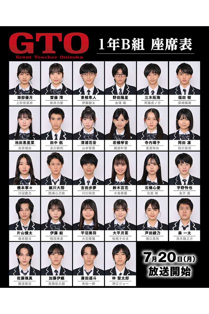 発表された“私立誠進学園”1年B組の生徒役全28人