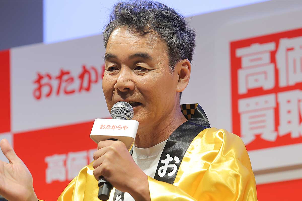 イベントに登壇したダチョウ倶楽部・肥後克広【写真：ENCOUNT編集部】