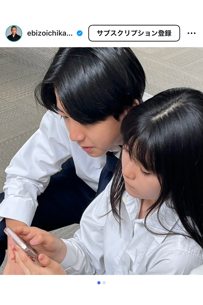 市川團十郎白猿の長男・新之助と長女ぼたん【写真：インスタグラム（＠ebizoichikawa.ebizoichikawa）より】