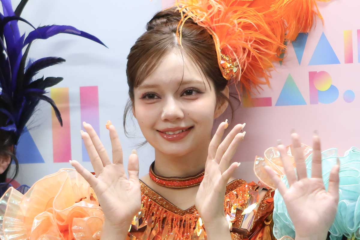 囲み取材に出席したCANDY TUNEの南なつ【写真：ENCOUNT編集部】