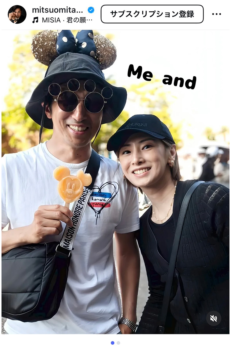 高橋光臣(左)と北川景子【写真:インスタグラム(@mitsuomitakahashi)より】